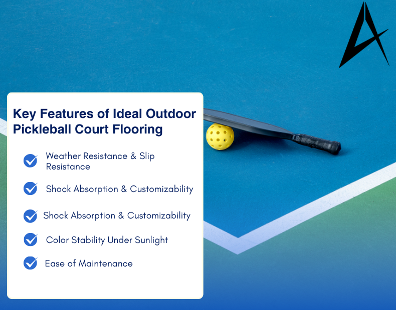 Key Features of Outdoor Pickleball Court Flooring