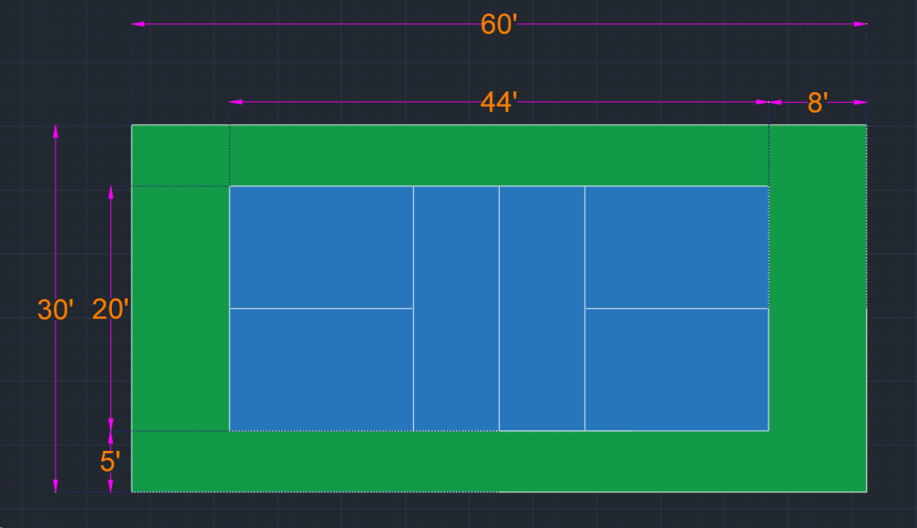 pickleball court dimensions